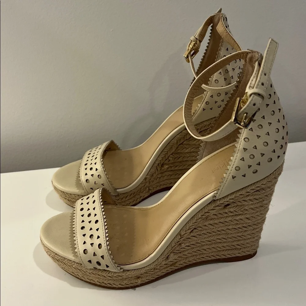 Botkier Women's Jamie Leather Espadrille Wedge Sandals size 8.5